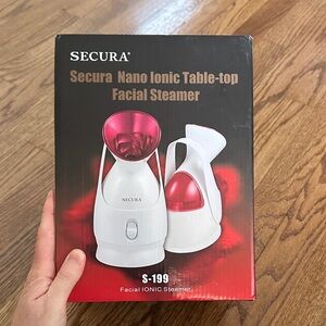 Secura Nano Ionic Facial Steamer - White with Pink Accents